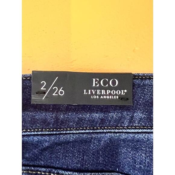 Liverpool Los Angeles Dark Wash Denim Jean Ankle Cuff Size 2/26 - Picture 5 of 11